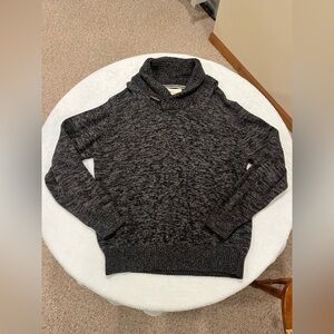 Men’s Original Weatherproof Vintage Sweater Size Large Black/Grey Cowl Neck